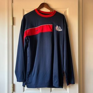 NIKE Gonzaga Bulldogs Vintage Y2K 2004 Warmup Up Jersey LS Shirt Basketball L